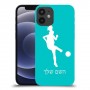 כדורגל - אישה כיסוי מגן קשיח בעיצוב אישי עם השם שלך ל Apple iPhone 12 mini יחידה אחת סקרין מובייל