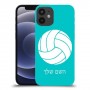 כדורעף - כדור כיסוי מגן קשיח בעיצוב אישי עם השם שלך ל Apple iPhone 12 mini יחידה אחת סקרין מובייל