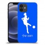 כדורגל - אישה כיסוי מגן קשיח בעיצוב אישי עם השם שלך ל Apple iPhone 12 יחידה אחת סקרין מובייל