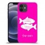 דגים כיסוי מגן קשיח בעיצוב אישי עם השם שלך ל Apple iPhone 12 יחידה אחת סקרין מובייל