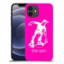 ילד סקייטבורד כיסוי מגן קשיח בעיצוב אישי עם השם שלך ל Apple iPhone 12 יחידה אחת סקרין מובייל