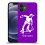 ילד סקייטבורד כיסוי מגן קשיח בעיצוב אישי עם השם שלך ל Apple iPhone 12 יחידה אחת סקרין מובייל