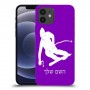 סקִי כיסוי מגן קשיח בעיצוב אישי עם השם שלך ל Apple iPhone 12 יחידה אחת סקרין מובייל