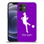 כדורגל - אישה כיסוי מגן קשיח בעיצוב אישי עם השם שלך ל Apple iPhone 12 יחידה אחת סקרין מובייל