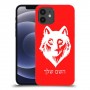 זאב כיסוי מגן קשיח בעיצוב אישי עם השם שלך ל Apple iPhone 12 יחידה אחת סקרין מובייל