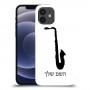 סקספון כיסוי מגן קשיח בעיצוב אישי עם השם שלך ל Apple iPhone 12 יחידה אחת סקרין מובייל