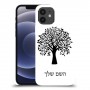 עץ כיסוי מגן קשיח בעיצוב אישי עם השם שלך ל Apple iPhone 12 יחידה אחת סקרין מובייל