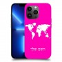 מפת העולם כיסוי מגן קשיח בעיצוב אישי עם השם שלך ל Apple iPhone 13 Pro Max יחידה אחת סקרין מובייל