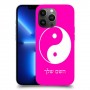 סמל יינג יאנג - סין כיסוי מגן קשיח בעיצוב אישי עם השם שלך ל Apple iPhone 13 Pro Max יחידה אחת סקרין מובייל