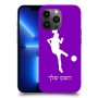 כדורגל - אישה כיסוי מגן קשיח בעיצוב אישי עם השם שלך ל Apple iPhone 13 Pro Max יחידה אחת סקרין מובייל
