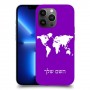 מפת העולם כיסוי מגן קשיח בעיצוב אישי עם השם שלך ל Apple iPhone 13 Pro Max יחידה אחת סקרין מובייל