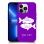 דגים כיסוי מגן קשיח בעיצוב אישי עם השם שלך ל Apple iPhone 13 Pro יחידה אחת סקרין מובייל