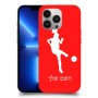 כדורגל - אישה כיסוי מגן קשיח בעיצוב אישי עם השם שלך ל Apple iPhone 13 Pro יחידה אחת סקרין מובייל