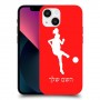 כדורגל - אישה כיסוי מגן קשיח בעיצוב אישי עם השם שלך ל Apple iPhone 13 mini יחידה אחת סקרין מובייל