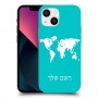 מפת העולם כיסוי מגן קשיח בעיצוב אישי עם השם שלך ל Apple iPhone 13 mini יחידה אחת סקרין מובייל