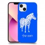 זברה כיסוי מגן קשיח בעיצוב אישי עם השם שלך ל Apple iPhone 13 יחידה אחת סקרין מובייל