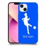 כדורגל - אישה כיסוי מגן קשיח בעיצוב אישי עם השם שלך ל Apple iPhone 13 יחידה אחת סקרין מובייל