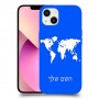מפת העולם כיסוי מגן קשיח בעיצוב אישי עם השם שלך ל Apple iPhone 13 יחידה אחת סקרין מובייל