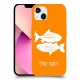 דגים כיסוי מגן קשיח בעיצוב אישי עם השם שלך ל Apple iPhone 13 יחידה אחת סקרין מובייל