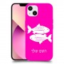 דגים כיסוי מגן קשיח בעיצוב אישי עם השם שלך ל Apple iPhone 13 יחידה אחת סקרין מובייל