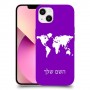 מפת העולם כיסוי מגן קשיח בעיצוב אישי עם השם שלך ל Apple iPhone 13 יחידה אחת סקרין מובייל