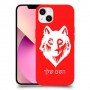 זאב כיסוי מגן קשיח בעיצוב אישי עם השם שלך ל Apple iPhone 13 יחידה אחת סקרין מובייל