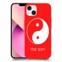סמל יינג יאנג - סין כיסוי מגן קשיח בעיצוב אישי עם השם שלך ל Apple iPhone 13 יחידה אחת סקרין מובייל