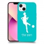 כדורגל - אישה כיסוי מגן קשיח בעיצוב אישי עם השם שלך ל Apple iPhone 13 יחידה אחת סקרין מובייל
