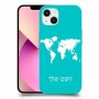 מפת העולם כיסוי מגן קשיח בעיצוב אישי עם השם שלך ל Apple iPhone 13 יחידה אחת סקרין מובייל