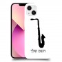סקספון כיסוי מגן קשיח בעיצוב אישי עם השם שלך ל Apple iPhone 13 יחידה אחת סקרין מובייל