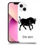 שור כיסוי מגן קשיח בעיצוב אישי עם השם שלך ל Apple iPhone 13 יחידה אחת סקרין מובייל