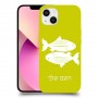 דגים כיסוי מגן קשיח בעיצוב אישי עם השם שלך ל Apple iPhone 13 יחידה אחת סקרין מובייל