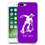 ילד סקייטבורד כיסוי מגן קשיח בעיצוב אישי עם השם שלך ל Apple iPhone 7 Plus יחידה אחת סקרין מובייל