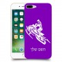אופנוע שלג כיסוי מגן קשיח בעיצוב אישי עם השם שלך ל Apple iPhone 7 Plus יחידה אחת סקרין מובייל