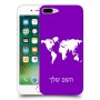 מפת העולם כיסוי מגן קשיח בעיצוב אישי עם השם שלך ל Apple iPhone 7 Plus יחידה אחת סקרין מובייל