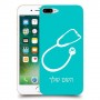 רופא סטטוסקופ כיסוי מגן קשיח בעיצוב אישי עם השם שלך ל Apple iPhone 7 Plus יחידה אחת סקרין מובייל