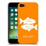דגים כיסוי מגן קשיח בעיצוב אישי עם השם שלך ל Apple iPhone 7 יחידה אחת סקרין מובייל