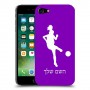 כדורגל - אישה כיסוי מגן קשיח בעיצוב אישי עם השם שלך ל Apple iPhone 7 יחידה אחת סקרין מובייל