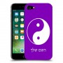 סמל יינג יאנג - סין כיסוי מגן קשיח בעיצוב אישי עם השם שלך ל Apple iPhone 7 יחידה אחת סקרין מובייל