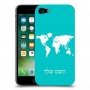 מפת העולם כיסוי מגן קשיח בעיצוב אישי עם השם שלך ל Apple iPhone 7 יחידה אחת סקרין מובייל