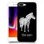 זברה כיסוי מגן קשיח בעיצוב אישי עם השם שלך ל Apple iPhone 8 Plus יחידה אחת סקרין מובייל