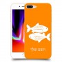 דגים כיסוי מגן קשיח בעיצוב אישי עם השם שלך ל Apple iPhone 8 Plus יחידה אחת סקרין מובייל