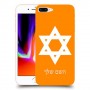מגן דוד - ישראל כיסוי מגן קשיח בעיצוב אישי עם השם שלך ל Apple iPhone 8 Plus יחידה אחת סקרין מובייל