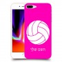 כדורעף - כדור כיסוי מגן קשיח בעיצוב אישי עם השם שלך ל Apple iPhone 8 Plus יחידה אחת סקרין מובייל