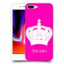 כתר מלכותי כיסוי מגן קשיח בעיצוב אישי עם השם שלך ל Apple iPhone 8 Plus יחידה אחת סקרין מובייל