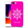 הגה - קפטן - ים כיסוי מגן קשיח בעיצוב אישי עם השם שלך ל Apple iPhone 8 Plus יחידה אחת סקרין מובייל