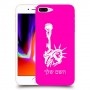 פסל החירות כיסוי מגן קשיח בעיצוב אישי עם השם שלך ל Apple iPhone 8 Plus יחידה אחת סקרין מובייל