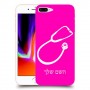 רופא סטטוסקופ כיסוי מגן קשיח בעיצוב אישי עם השם שלך ל Apple iPhone 8 Plus יחידה אחת סקרין מובייל