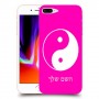 סמל יינג יאנג - סין כיסוי מגן קשיח בעיצוב אישי עם השם שלך ל Apple iPhone 8 Plus יחידה אחת סקרין מובייל
