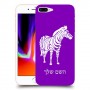 זברה כיסוי מגן קשיח בעיצוב אישי עם השם שלך ל Apple iPhone 8 Plus יחידה אחת סקרין מובייל